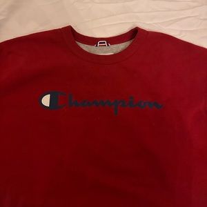 DARK RED CHAMPION CREWNECK